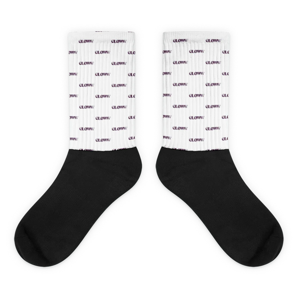 Gloww Custom Black Foot Sublimated Socks