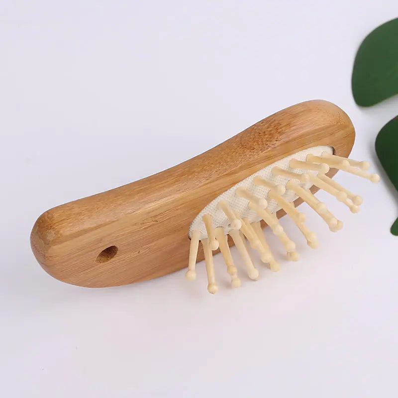 Custom Bamboo Mango Airbag Scalp Massage Comb