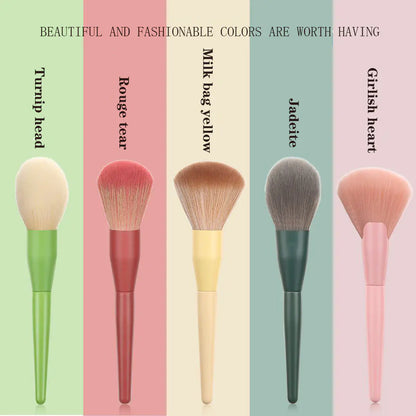 11-Piece Yellow Makeup Brush Set and Beauty Tools