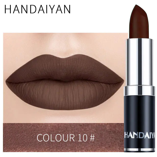 Matte Velvet Lip Gloss in Red Brown Purple Shades