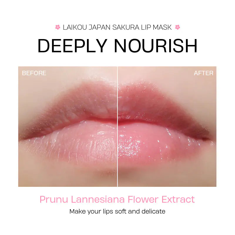 LAIKOU Cherry Blossom Lip Mask 8g Moisturizing Balm