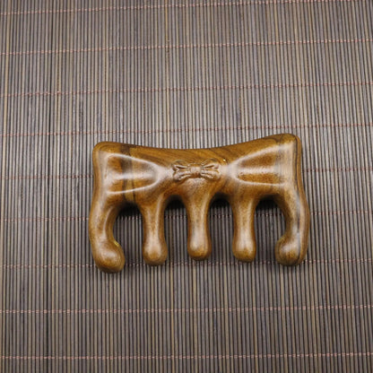 Handmade Golden Sandalwood Scalp Massager Comb