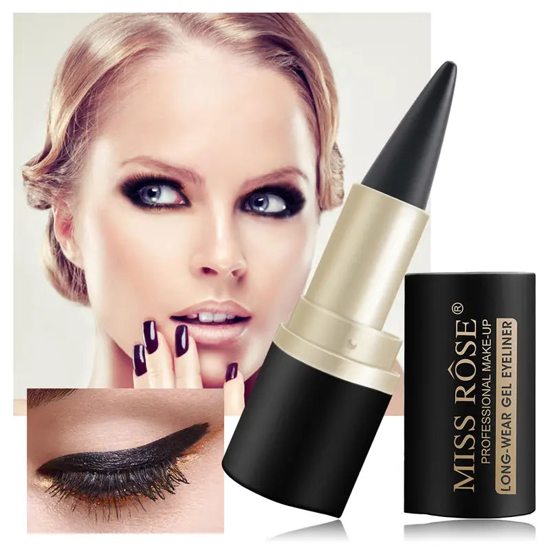 MISS ROSE Black Gel Eyeliner - Quick-Dry Matte Waterproof