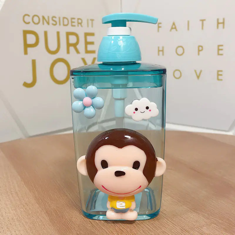 Cute Cartoon Shampoo and Liquid Soap Dispenser Bottle
