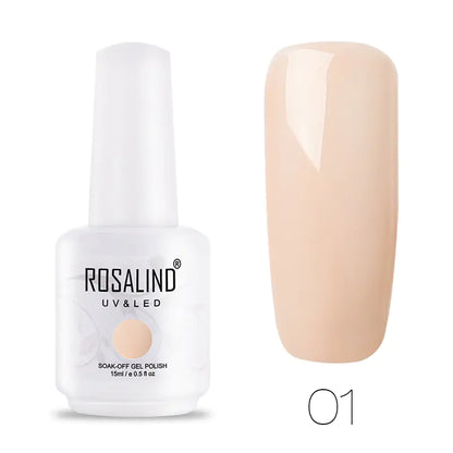 ROSALIND Barbie Nail Gel, Solid Color UV Gel 15ml