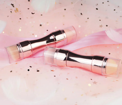 4-in-1 Portable Makeup Brush Set for Foundation & Blush