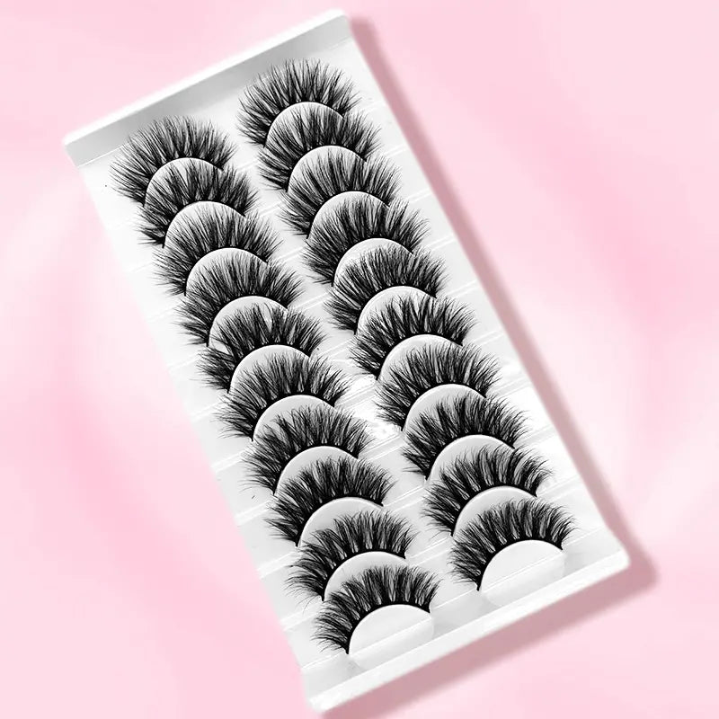3D Handmade Faux Mink Eyelashes - 10 Pairs