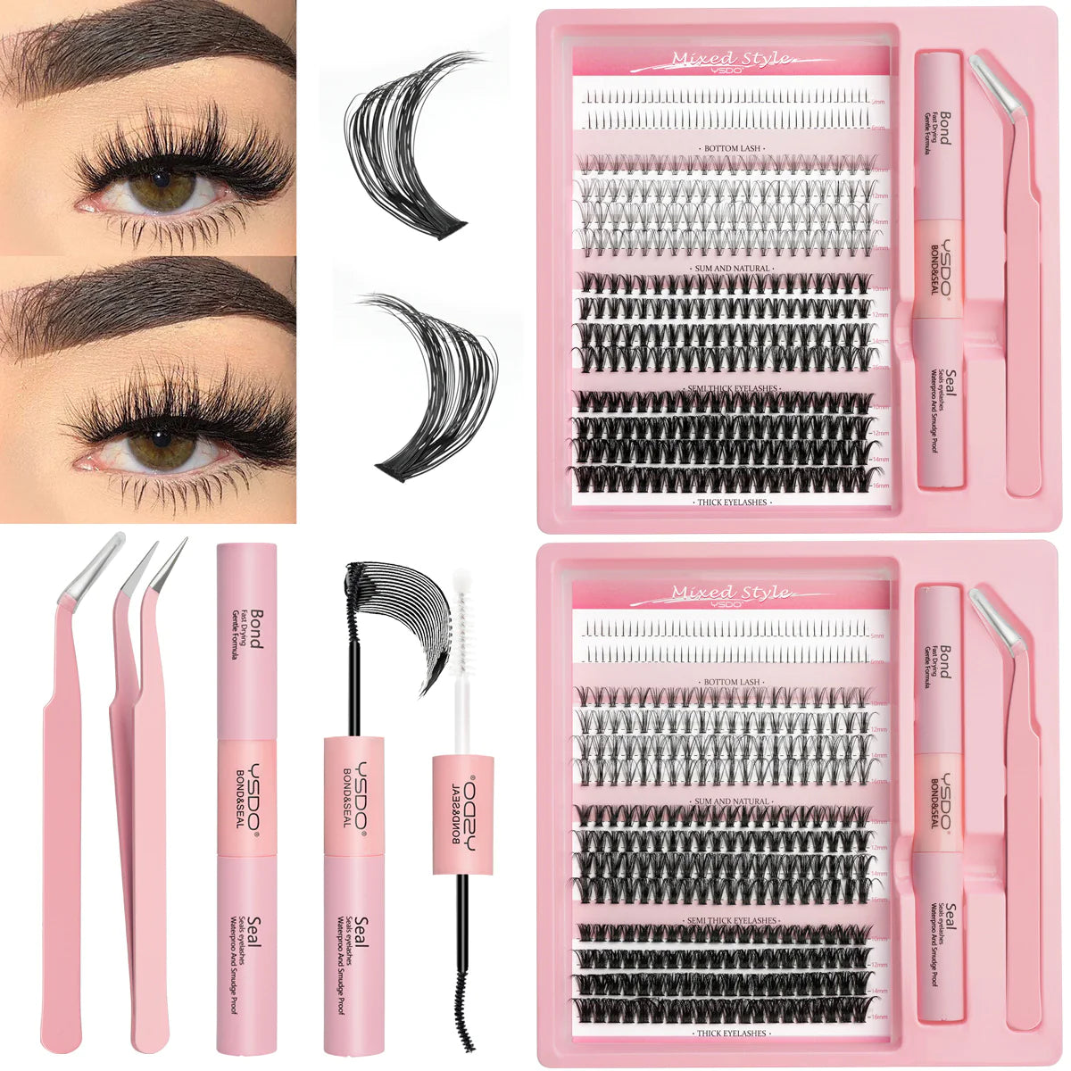 DIY Mixed Single Eyelashes – Natural & Thick