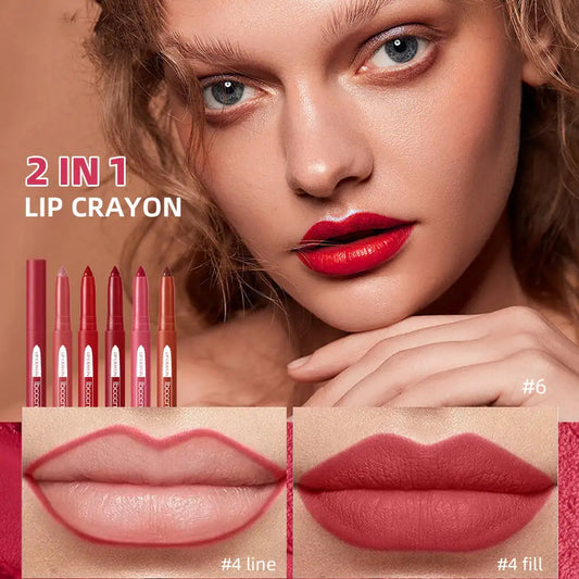 Long Lasting Waterproof Matte Lip Liner Duo