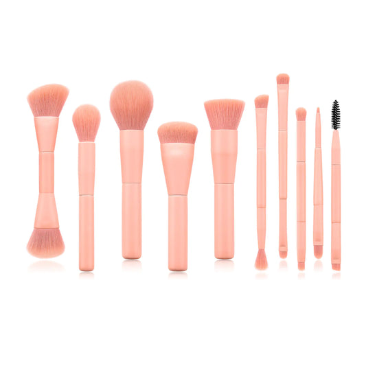 10-Piece Makeup Brush Set with Beauty Tools