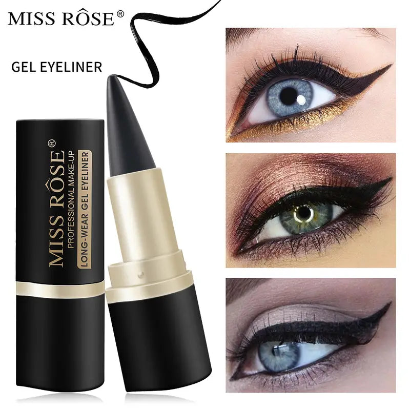 MISS ROSE Black Gel Eyeliner - Quick-Dry Matte Waterproof