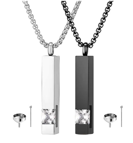 Geometric Couple Zircon Perfume Necklace