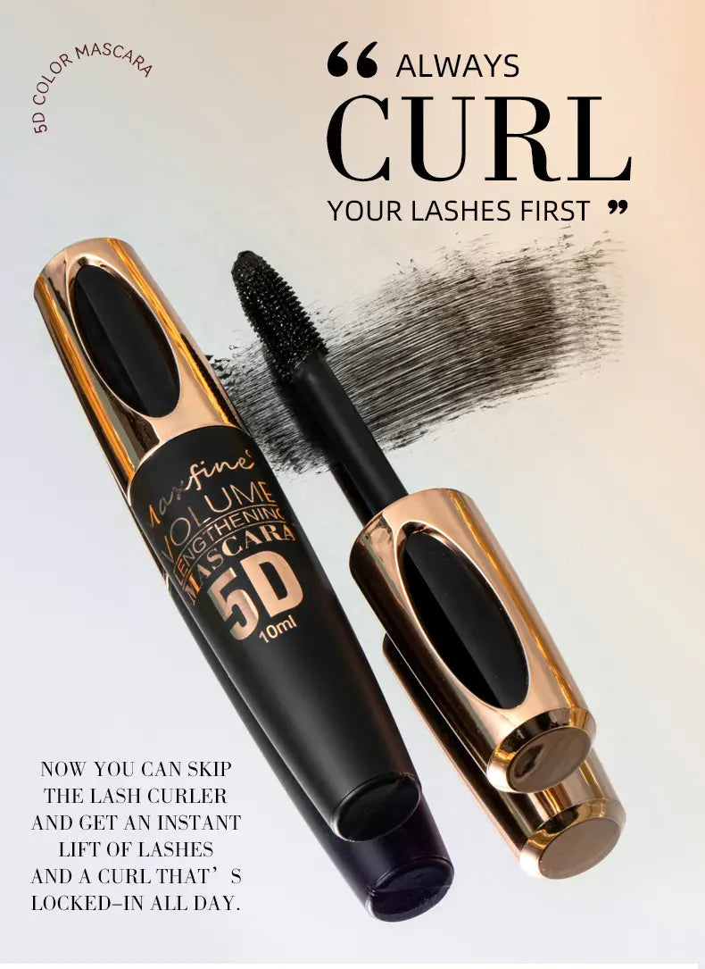 MAXFINE 5D Silk Fiber Mascara for Volume & Length