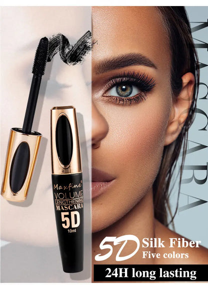 MAXFINE 5D Silk Fiber Mascara for Volume & Length
