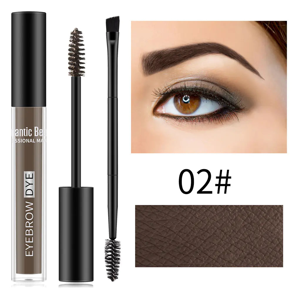 Double-Headed Eyebrow Brush with Lasting Gel Cream