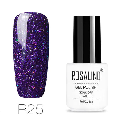 ROSALIND Nail Gel with Starry Rainbow Effects (29 Colors)