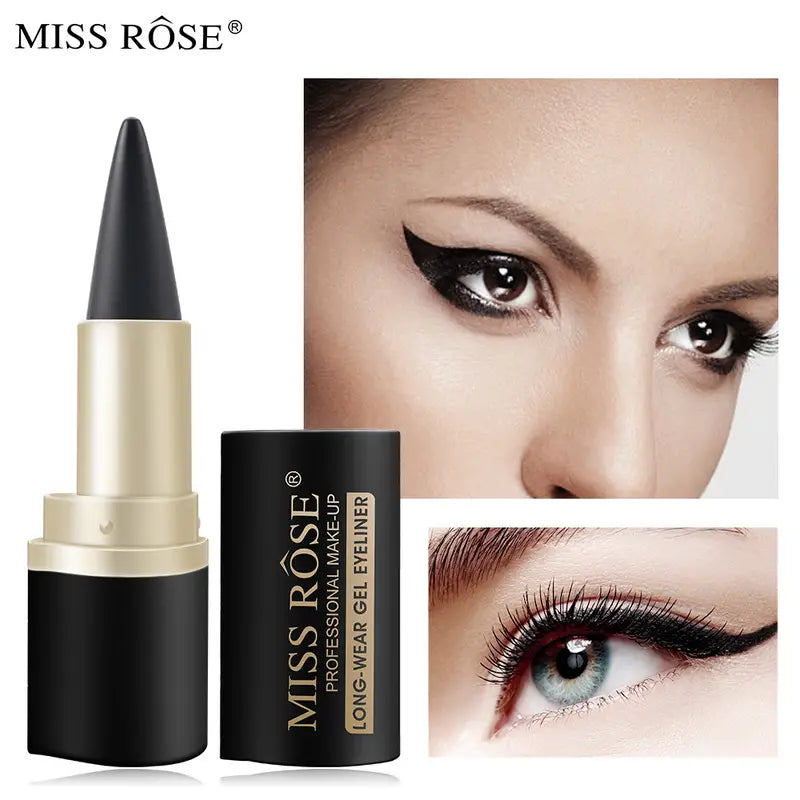 MISS ROSE Black Gel Eyeliner - Quick-Dry Matte Waterproof