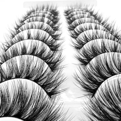 3D Handmade Faux Mink Eyelashes - 10 Pairs
