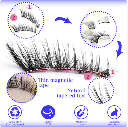 Reusable Waterproof Magnetic Eyelashes