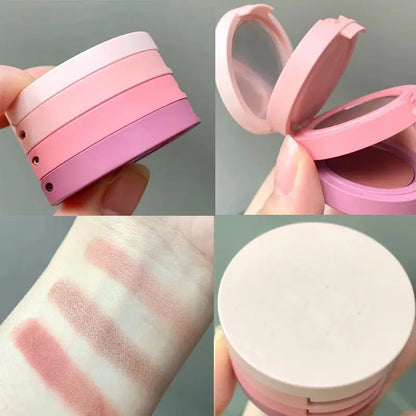 Three-Layer Earth Color Eyeshadow with Mirror