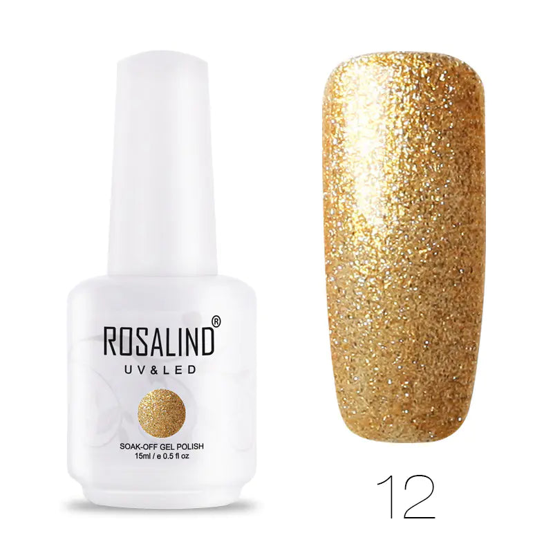 ROSALIND Barbie Nail Gel, Solid Color UV Gel 15ml