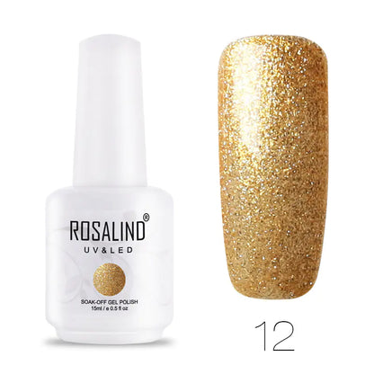 ROSALIND Barbie Nail Gel, Solid Color UV Gel 15ml