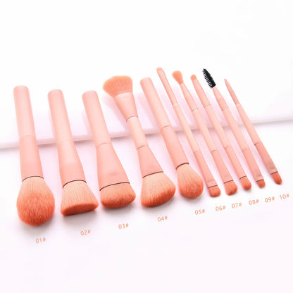10-Piece Makeup Brush Set with Beauty Tools