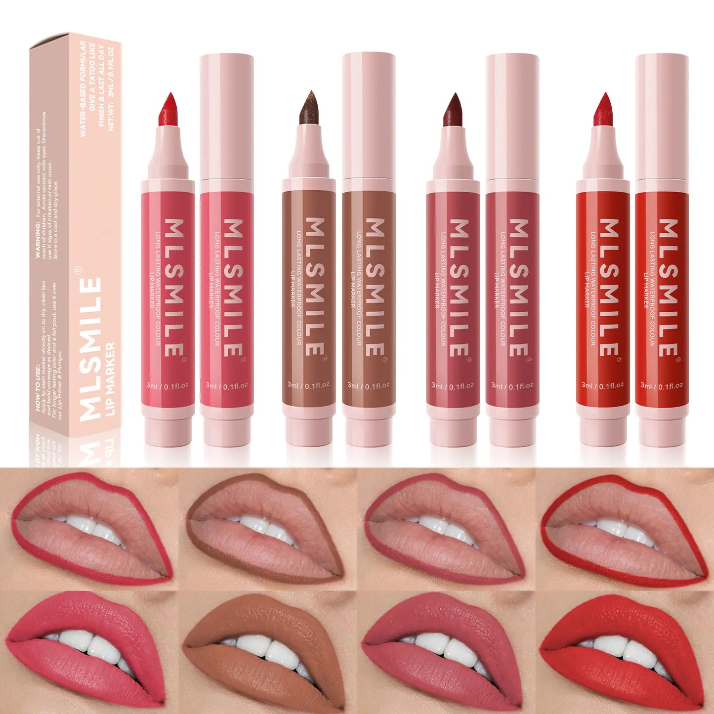 Waterproof Long-lasting Lip Liner and Lipstick Pencil