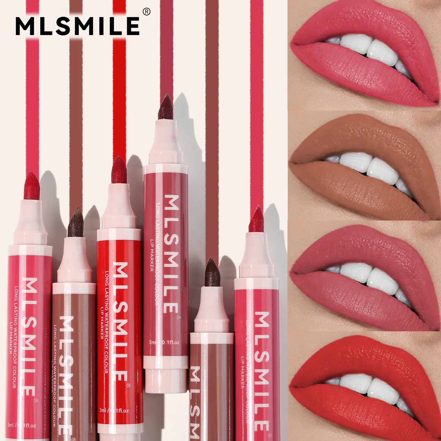 Waterproof Long-lasting Lip Liner and Lipstick Pencil