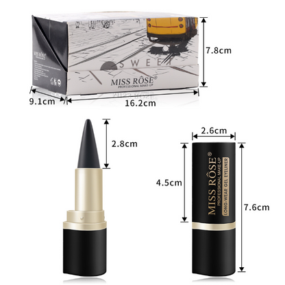 MISS ROSE Black Gel Eyeliner - Quick-Dry Matte Waterproof