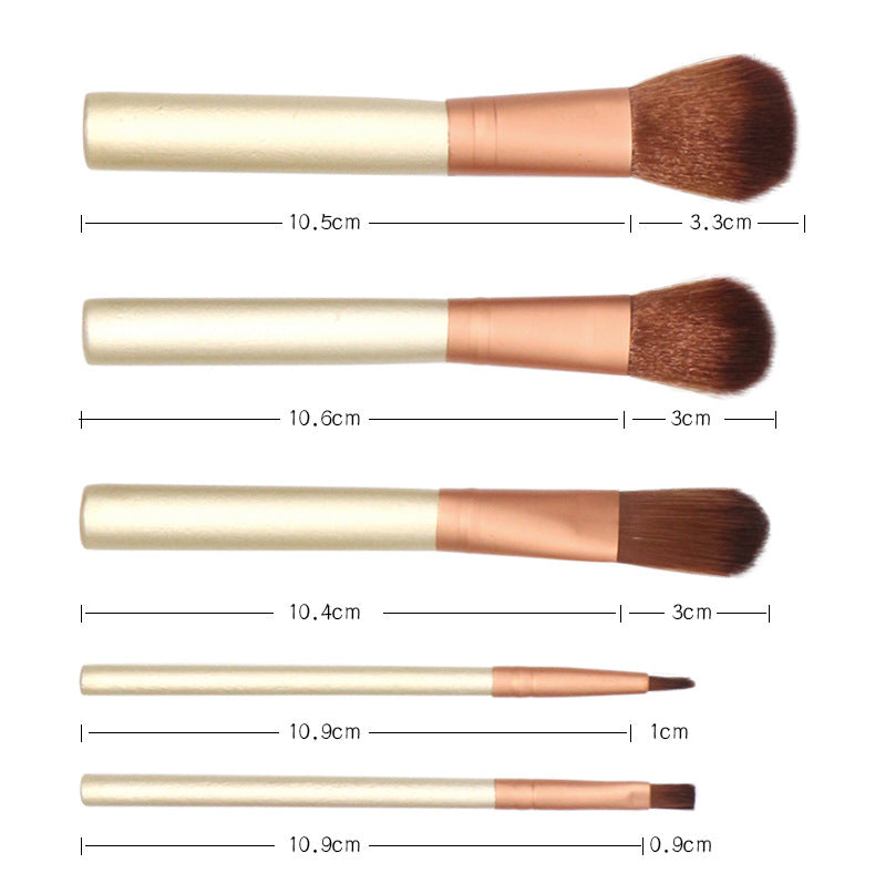 Printed Makeup Brush Set in Iron Box, 12 Pieces