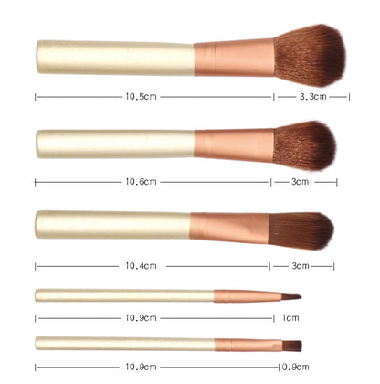 Printed Makeup Brush Set in Iron Box, 12 Pieces