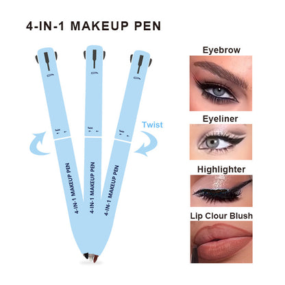 4-in-1 Makeup Pen with Lip Liner, Highlighter & Eyeliner