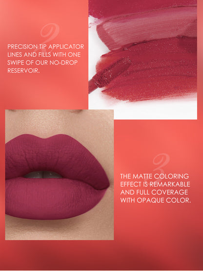 Matte Lip Gloss Set with No-Stain Lip Liner