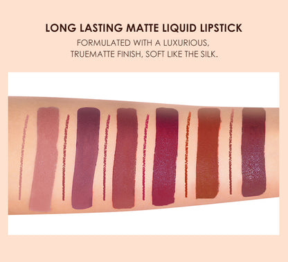 Matte Lip Gloss Set with No-Stain Lip Liner