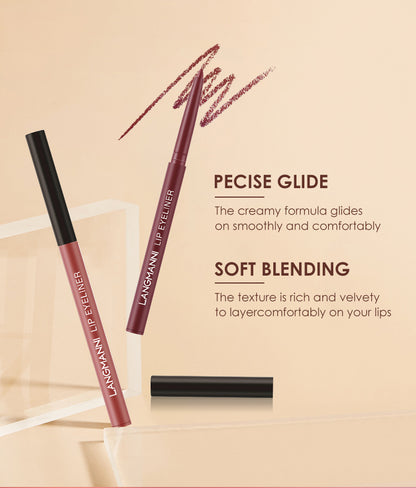 Matte Lip Gloss Set with No-Stain Lip Liner