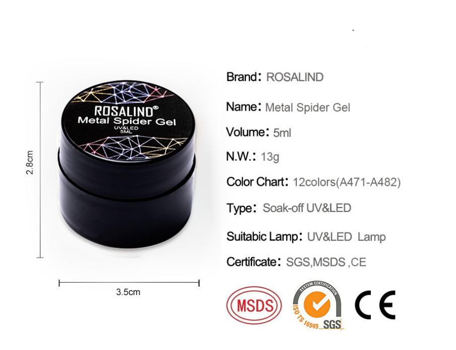 Metallic Brush Nail Gel and Nail Polish