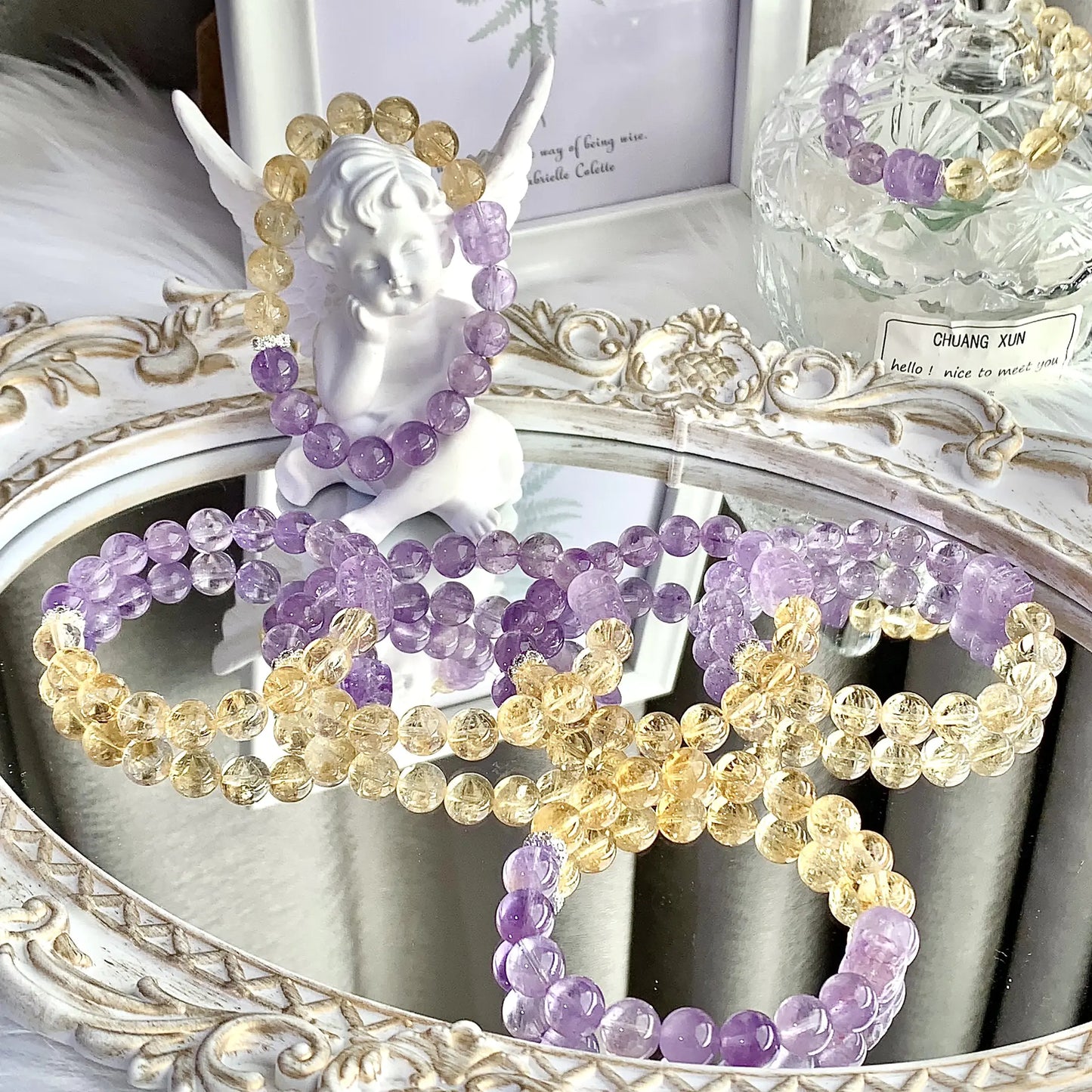 DIKAI Amethyst Natural Crystal Bracelet
