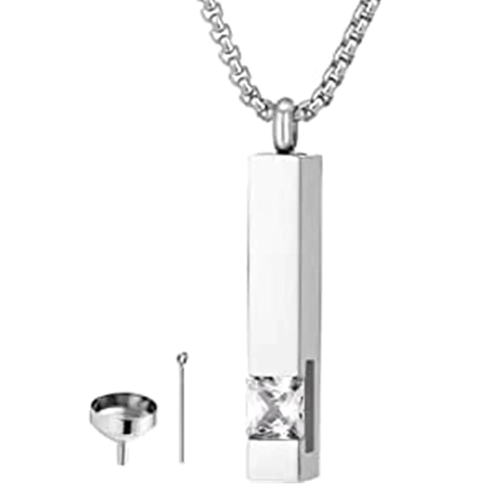Geometric Couple Zircon Perfume Necklace