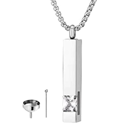 Geometric Couple Zircon Perfume Necklace