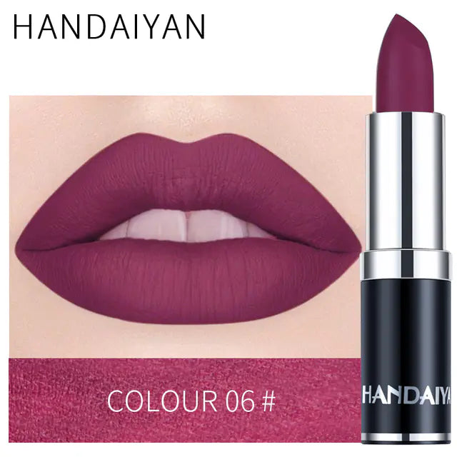 Matte Velvet Lip Gloss in Red Brown Purple Shades