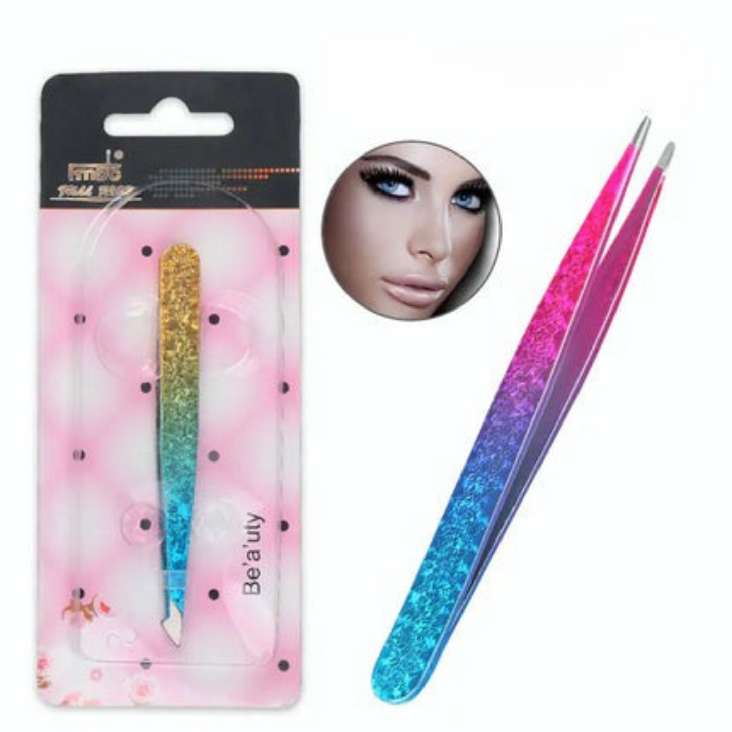Double-Sided Stainless Steel Tweezers Beauty Set
