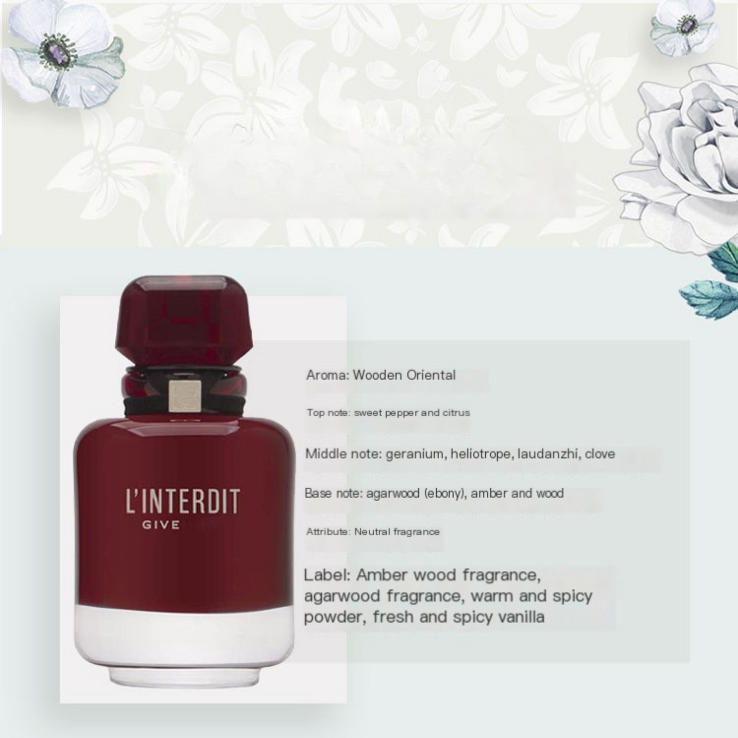 Classic Forbidden Red Black Bottle Perfume Collection