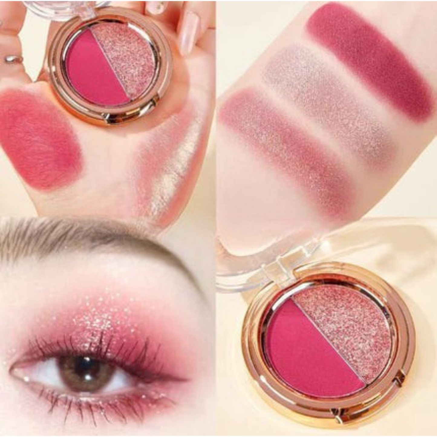 JADED Matte Gold Two-Color Eyeshadow Palette