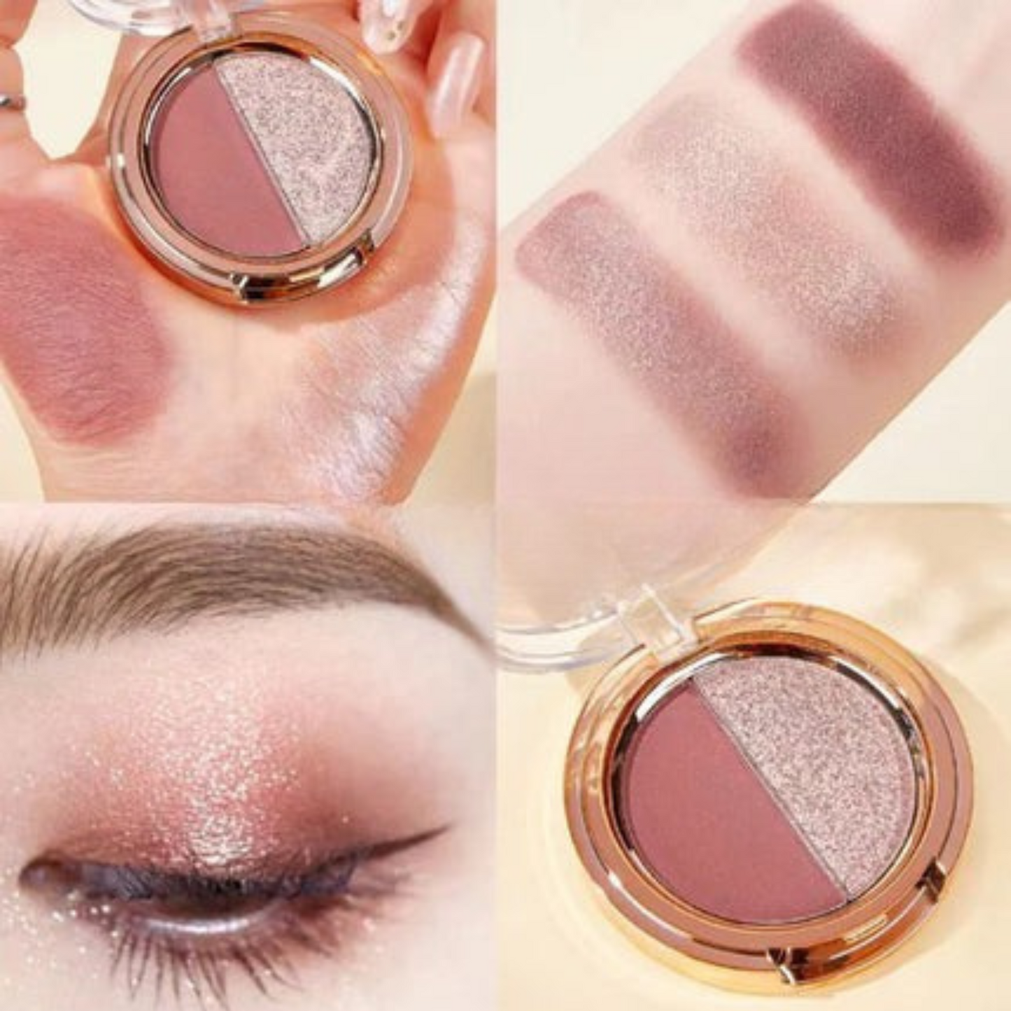JADED Matte Gold Two-Color Eyeshadow Palette
