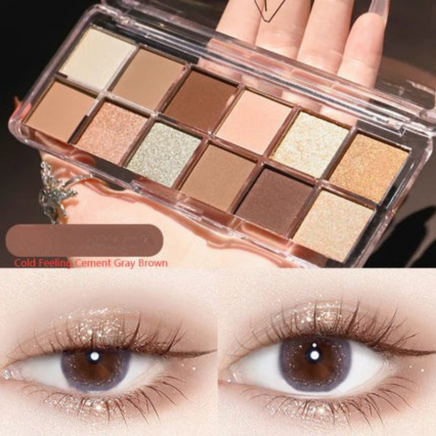 Ming Xizhi 12-Color Pearlescent Matte Eyeshadow Palette