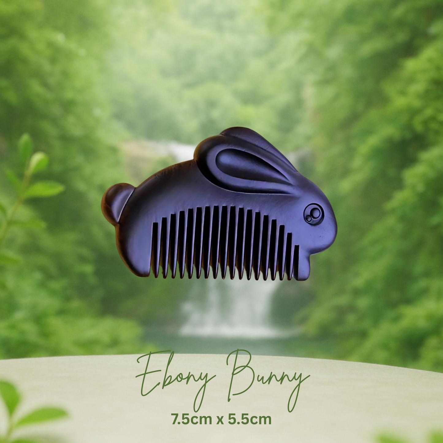 Hand-Carved Green Sandalwood Comb without Handle