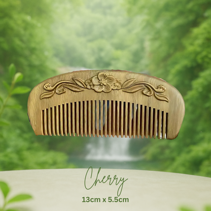 Hand-Carved Green Sandalwood Comb without Handle