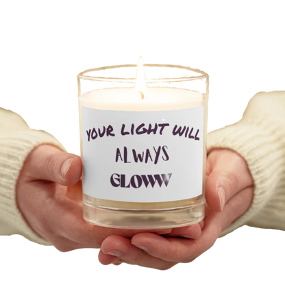 Gloww Custom Glass Jar Soy Wax Candle