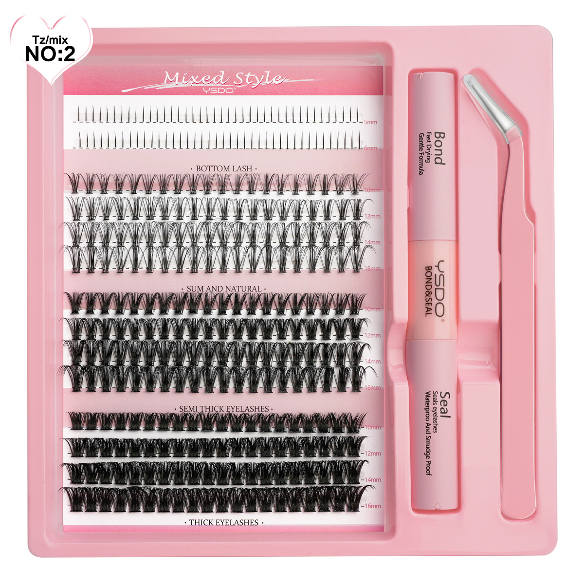 DIY Mixed Single Eyelashes – Natural & Thick